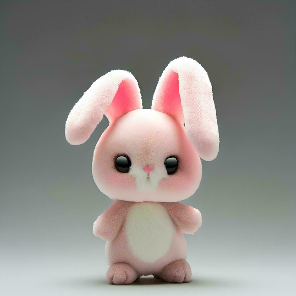 AI Generated Isolated Bunny Doll photo