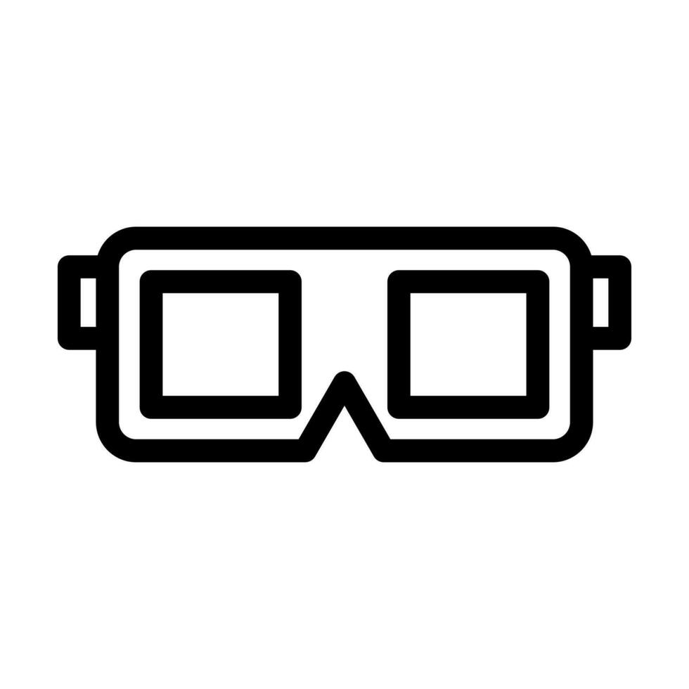3D Glasses vector icon.  glasses with a square rim symbols for web and mobile applications on editable white background.