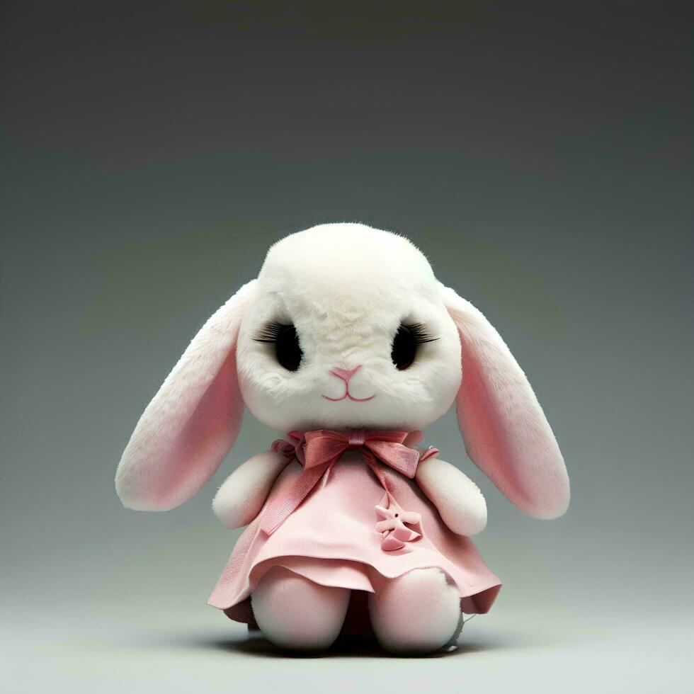 AI Generated Isolated Bunny Doll photo