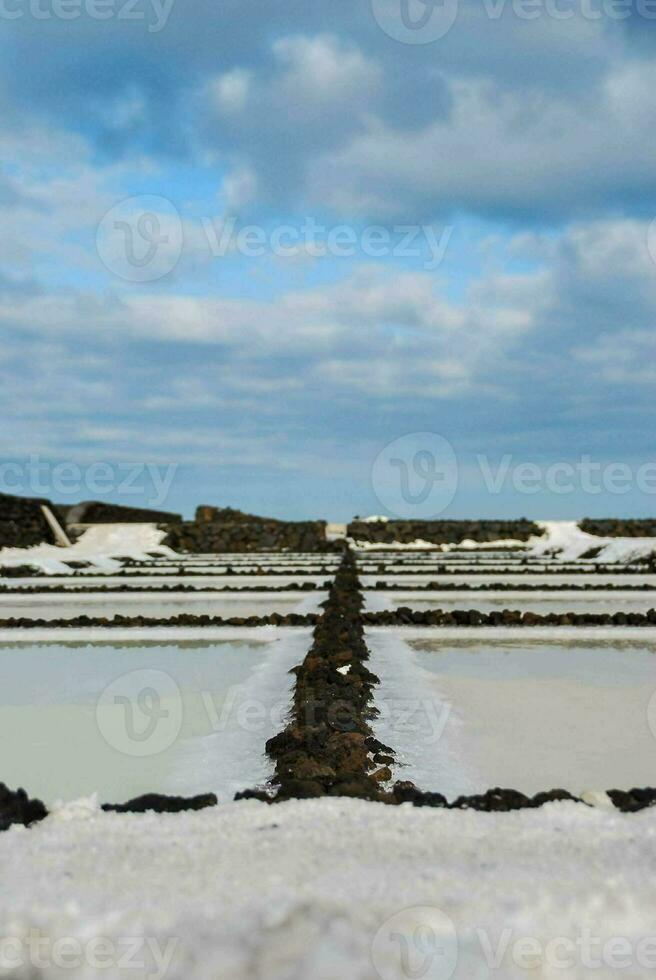 Salt ponds in Spain photo