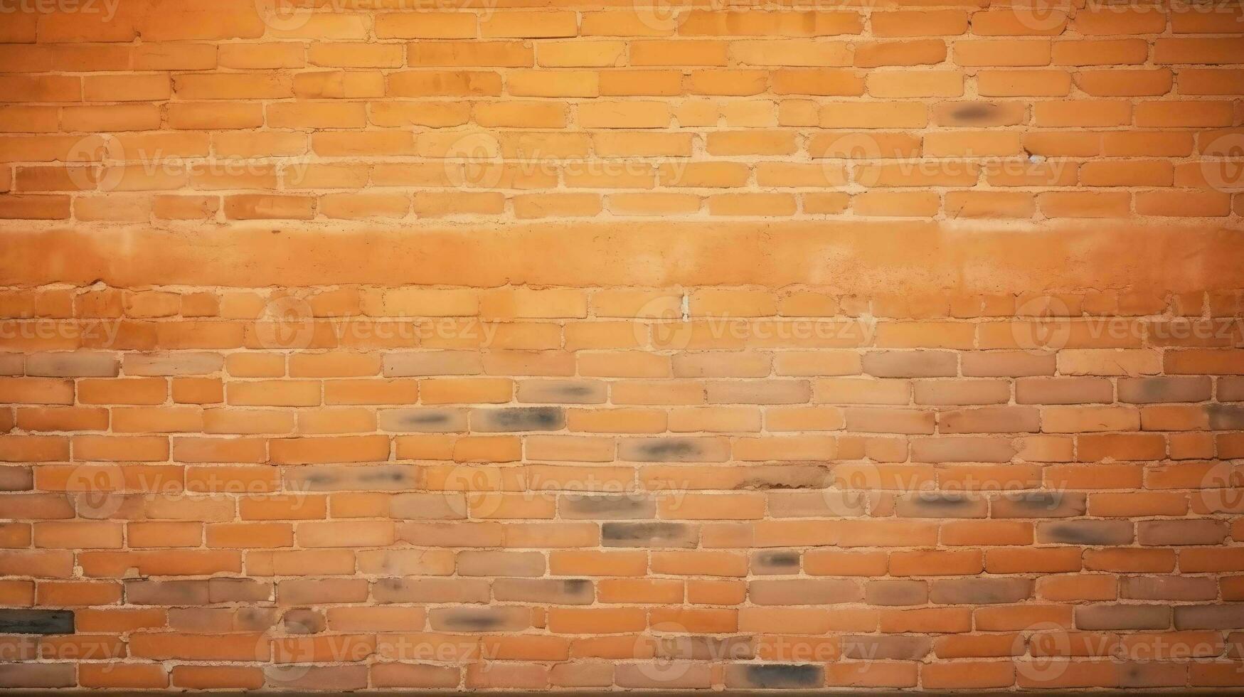 Warm up your design with this inviting orange brick wall background, ample copy space included photo