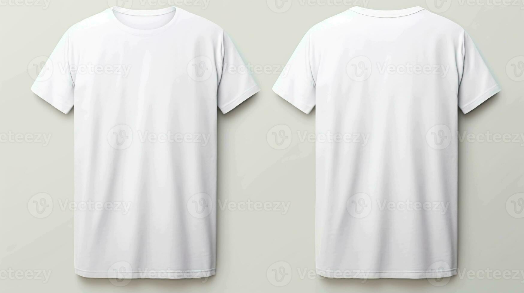 Plain White Tee Shirt on the White Background photo