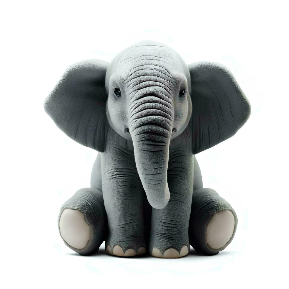 AI Generated Isolated Elephant Doll photo