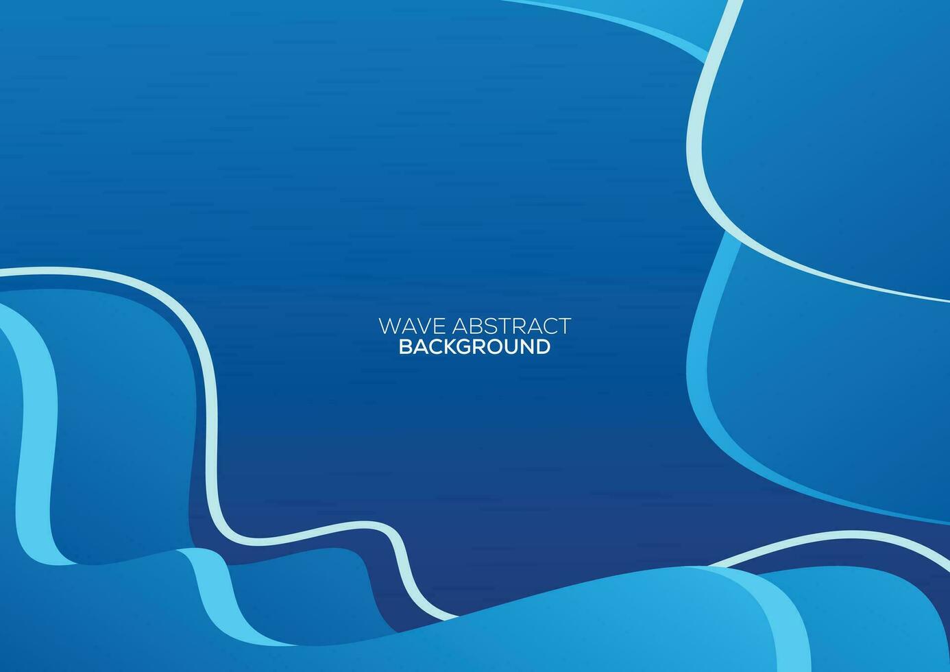 blue wave background template design vector