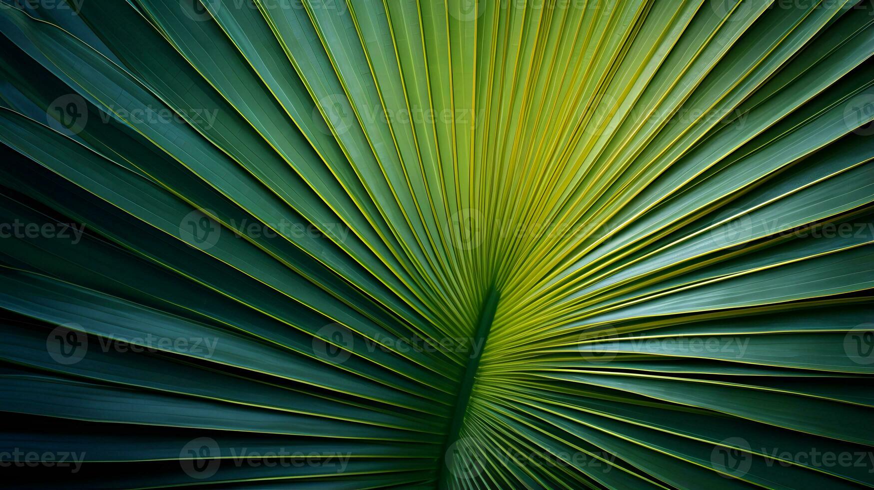 Green palm leaf texture background AI Generative photo