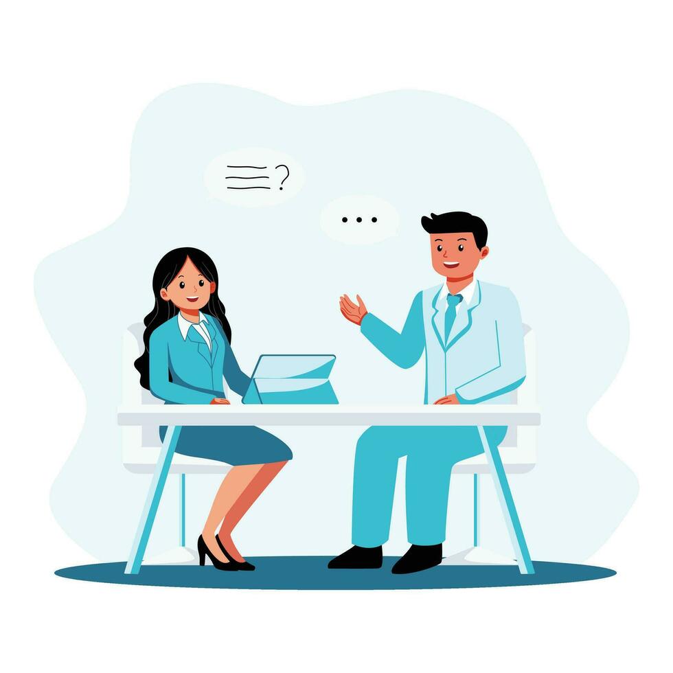 Job interview illustration vector