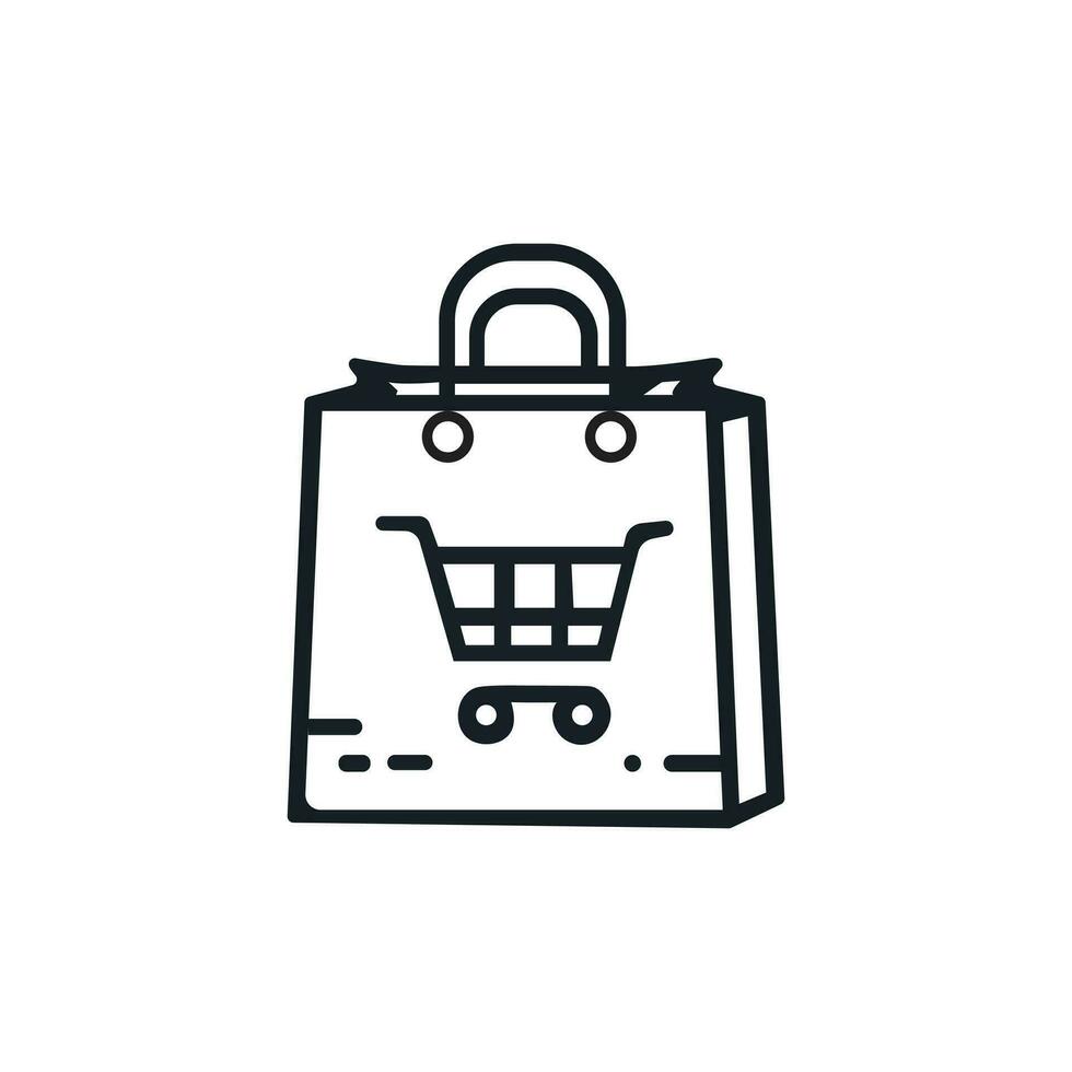 bag for shopping icon vector