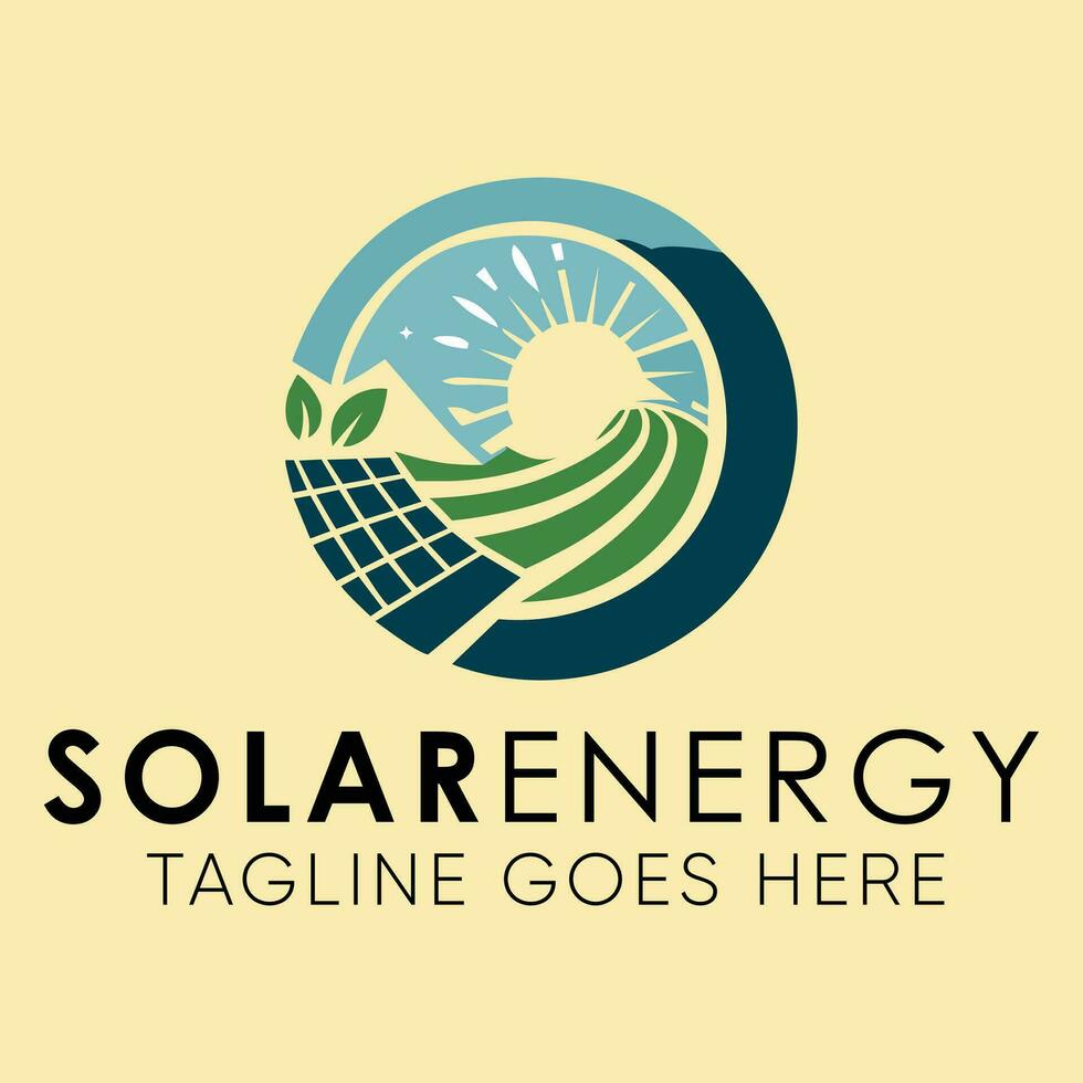 solar logo diseño para casas vector