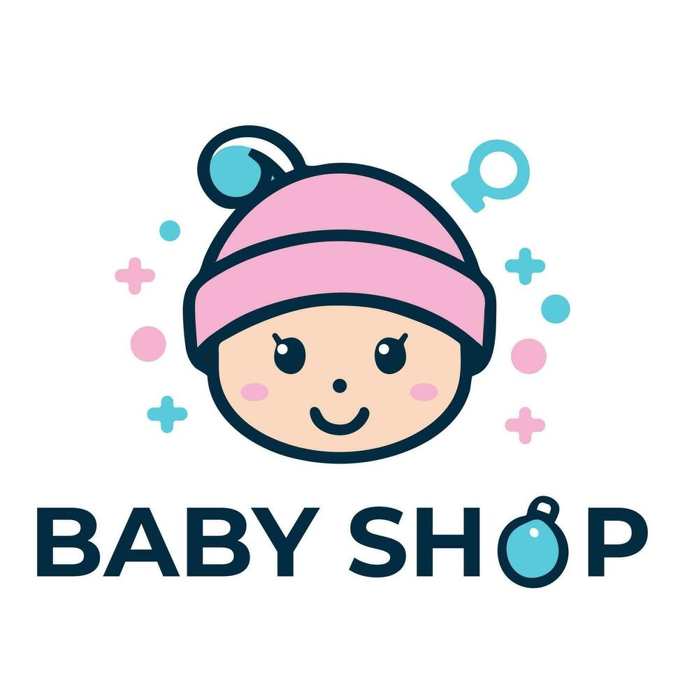 vector ilustración de el bebé tienda logo icono modelo