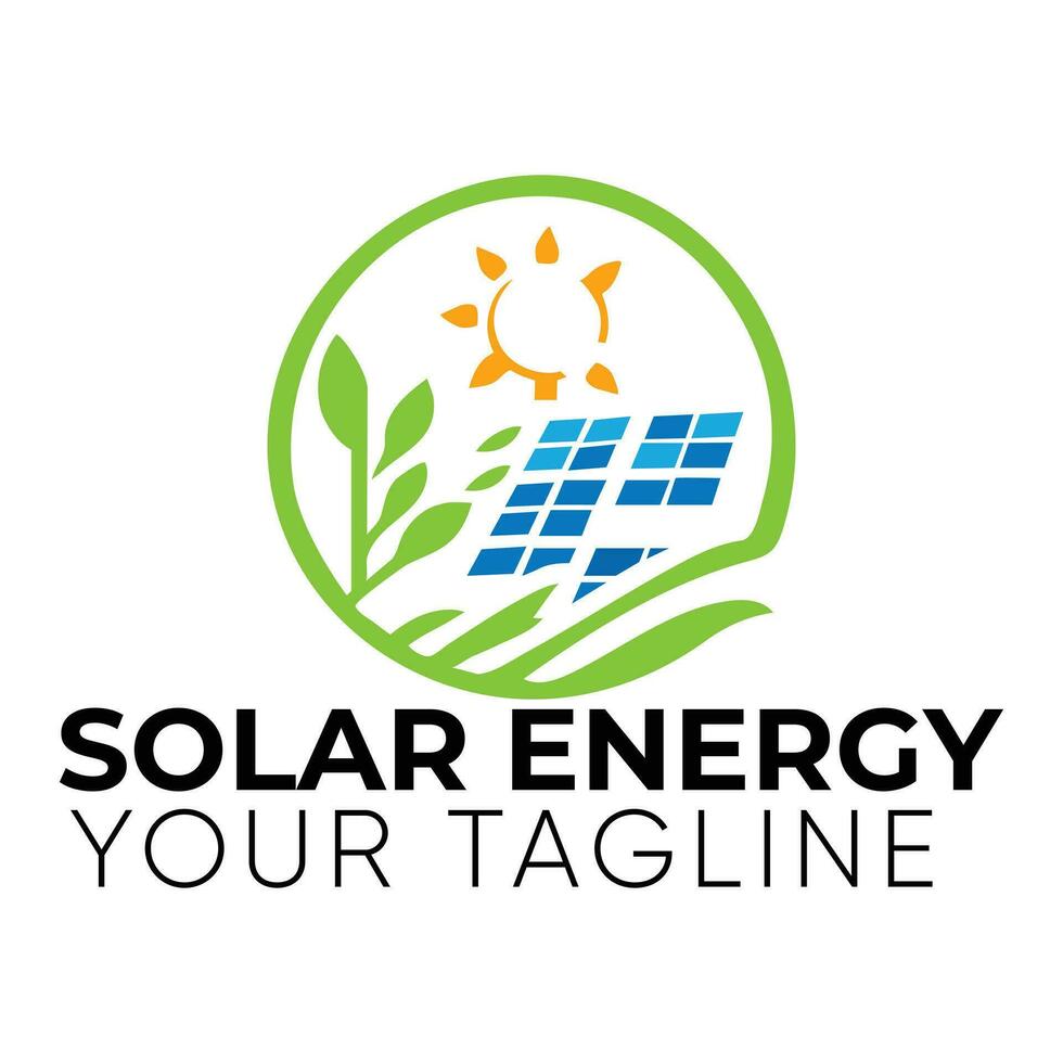 Solar Logo Design for Homes vector