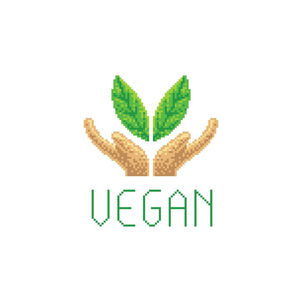 Vegan Logo Icon vector