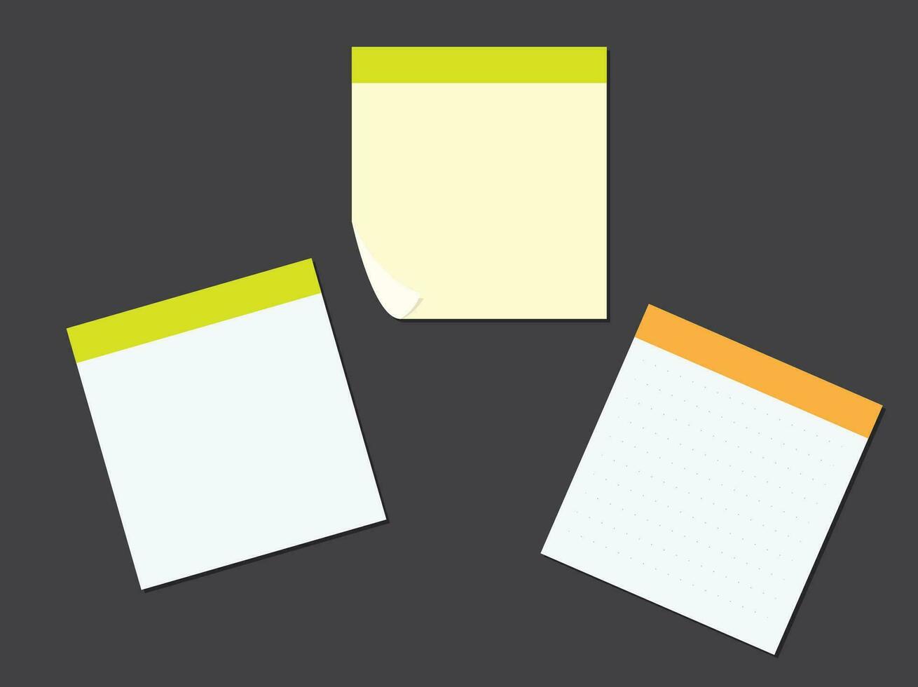 Collection of sticky note illustrations vector