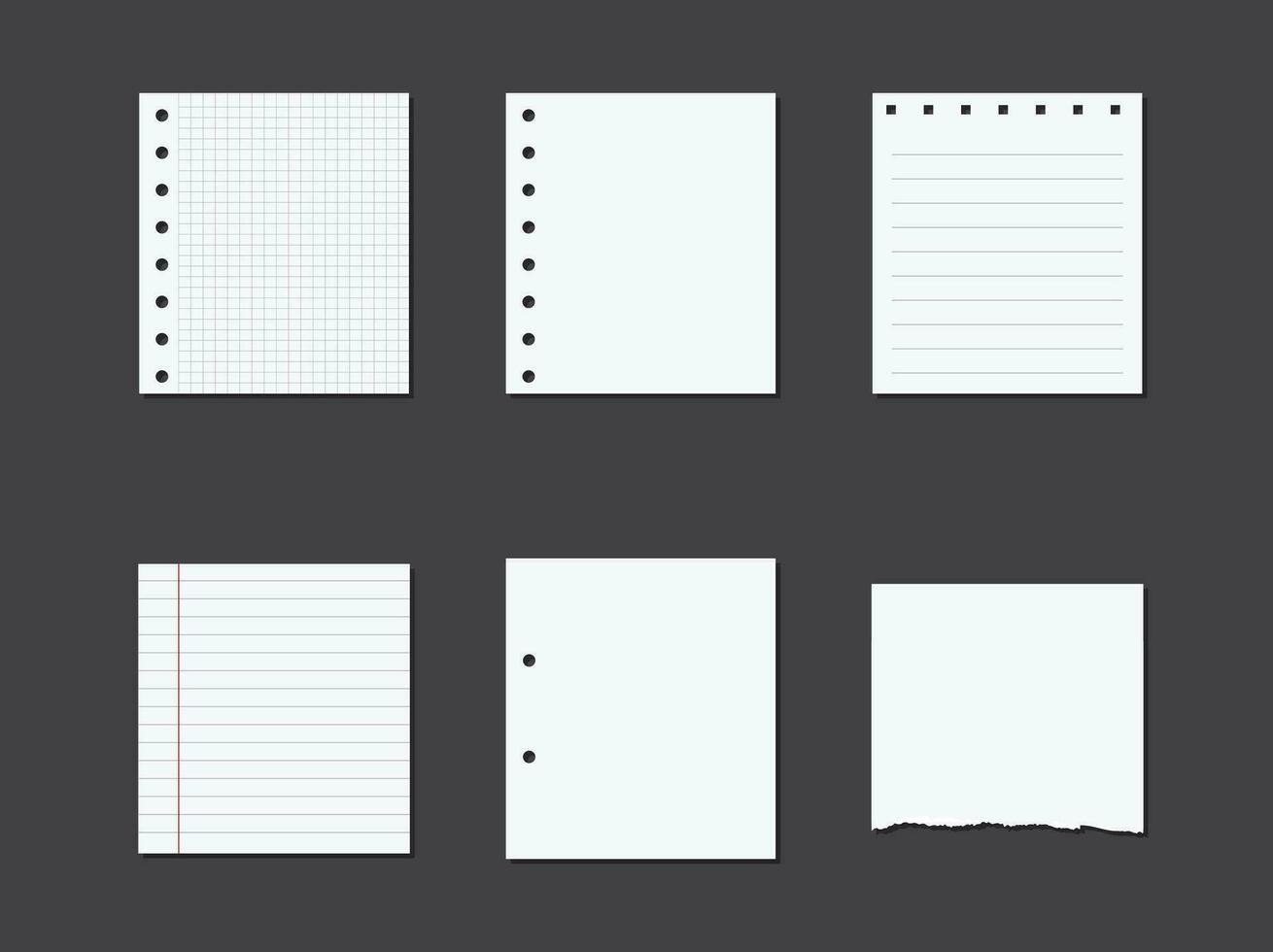 Collection of sticky note illustrations vector