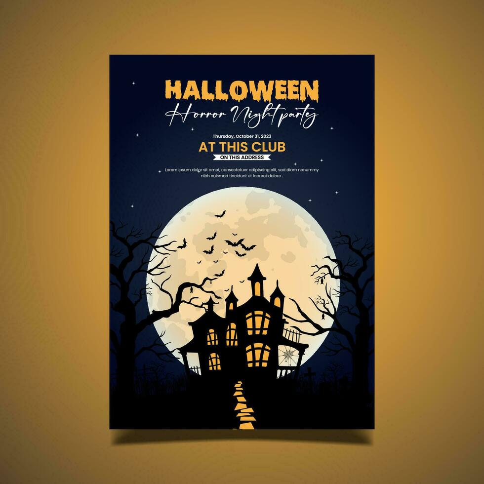 Halloween party flyer, invitations or greeting card vector