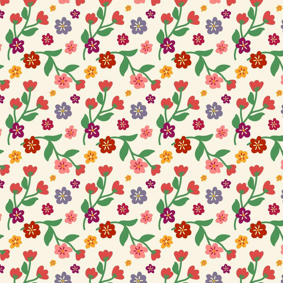 sin costura infantil modelo con linda mano dibujado flor. para tela, imprimir, textil, fondo de pantalla, vestir vector