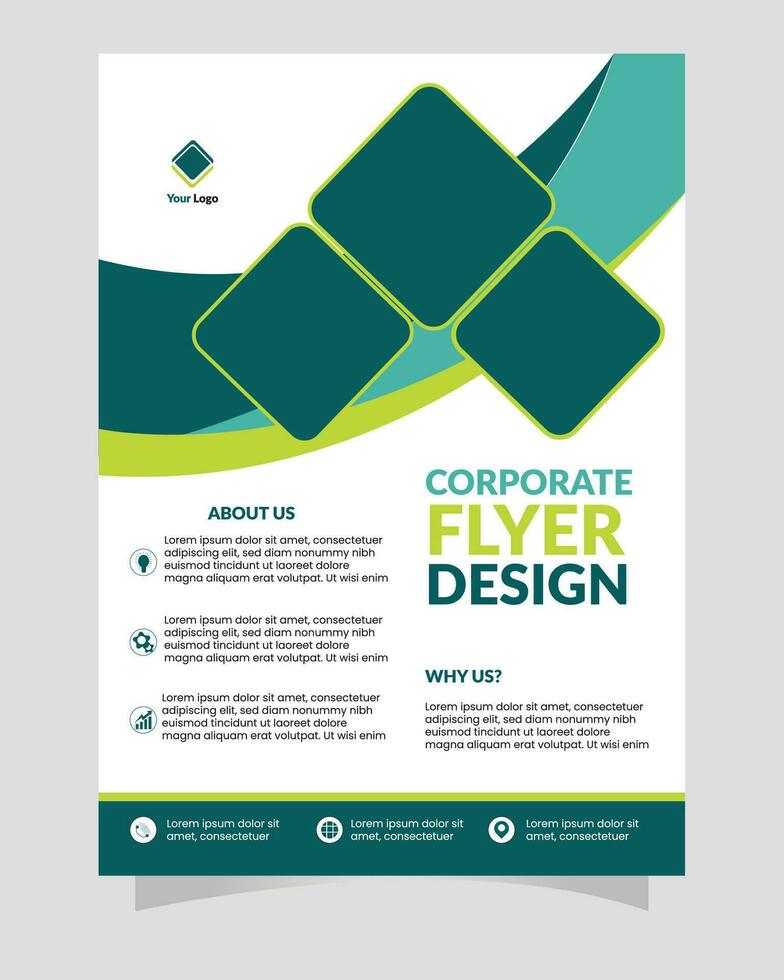 creative flyer design template vector