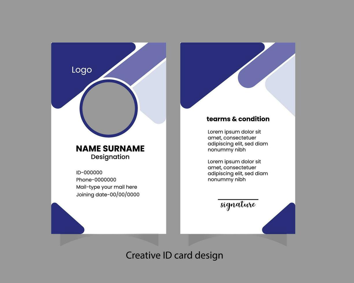 Identity card design vector