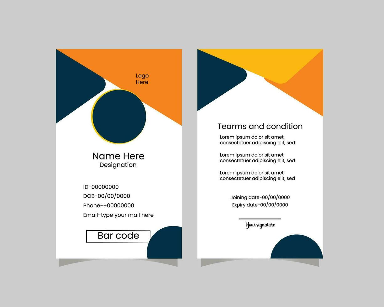 Identity card design vector