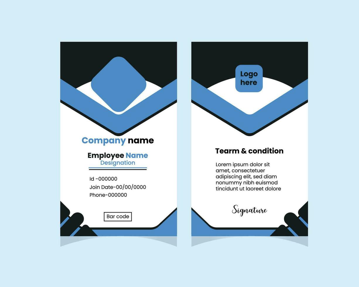 Identity card design vector