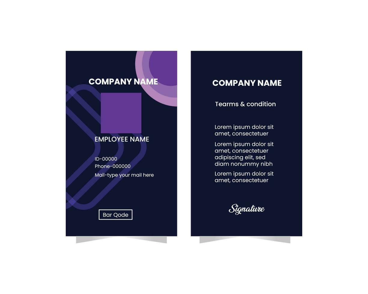 Identity card design vector