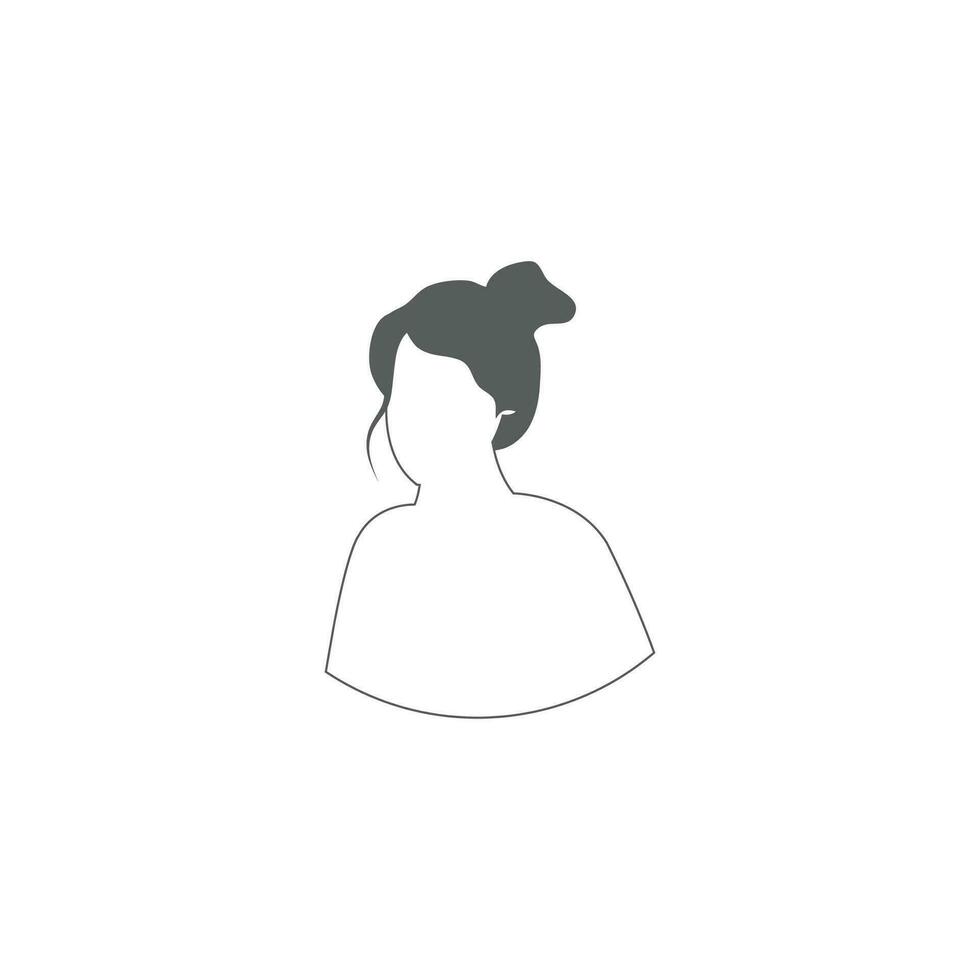 mujer cabeza silueta, cara perfil, bosquejo. mano dibujado vector ilustración, aislado en blanco antecedentes. diseño para invitación, saludo tarjeta, Clásico estilo.