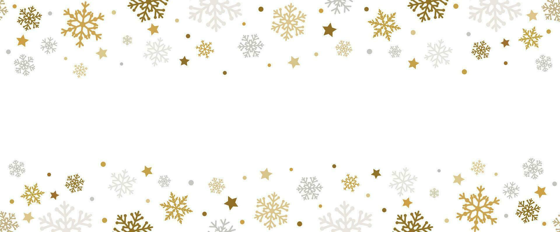 Seamless snow fall banner background. Vector illustration