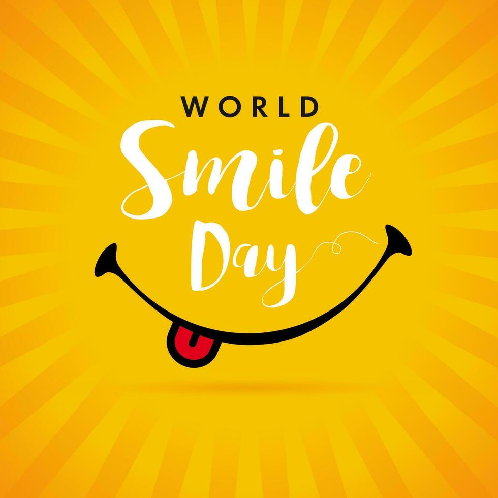 World Smile Day banner. Social media post vector