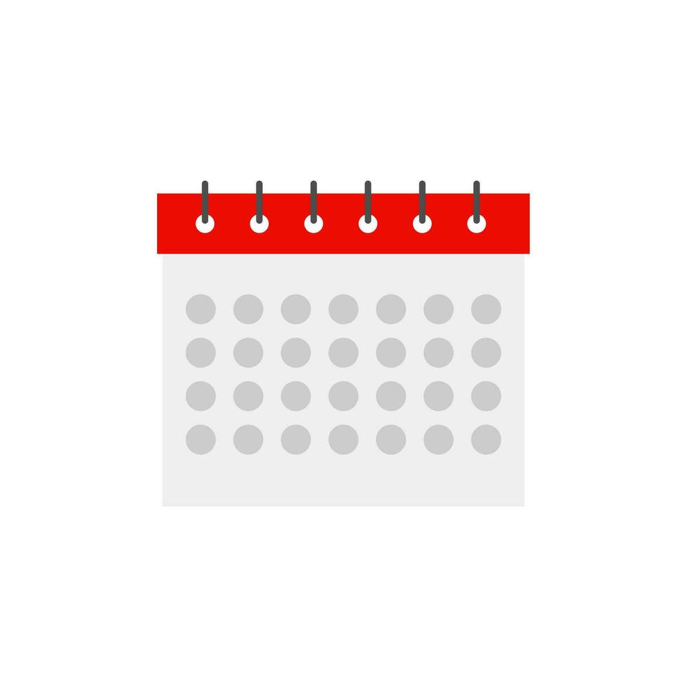 Calendar icon vector design illustration isolated on white background