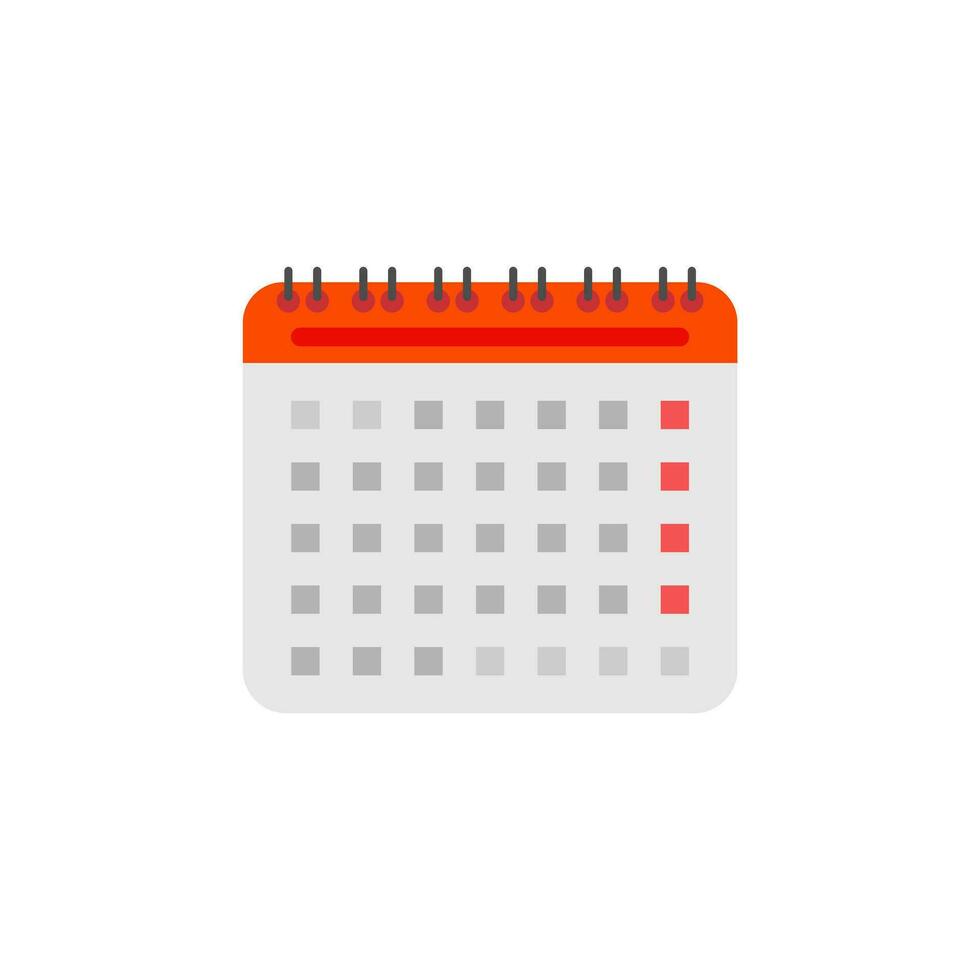 calendario icono vector diseño ilustración aislado en blanco antecedentes