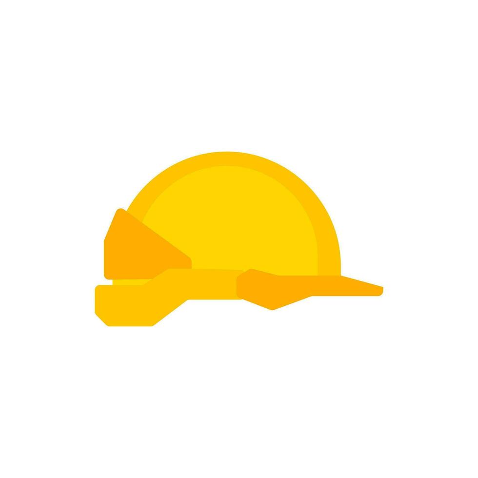 amarillo la seguridad cascos vector ilustración aislado en blanco antecedentes. construcción casco. amarillo la seguridad sombrero. el plastico sombreros trabajador timón