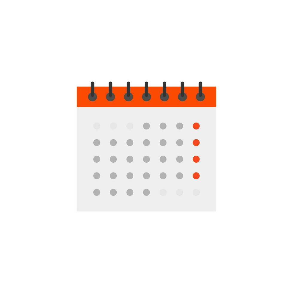 calendario icono vector diseño ilustración aislado en blanco antecedentes