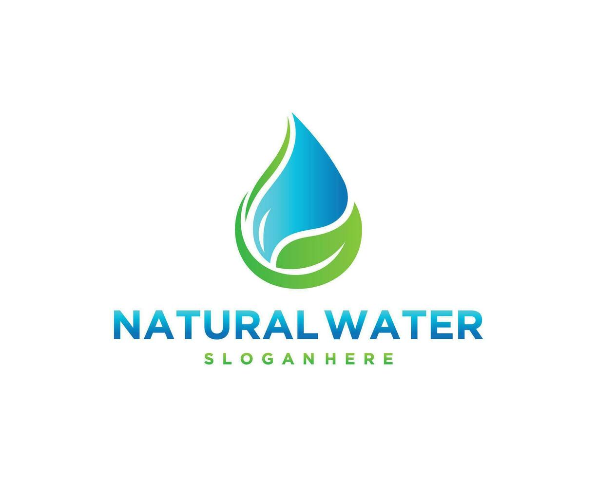 Natural mineral water drop aqua vector template.