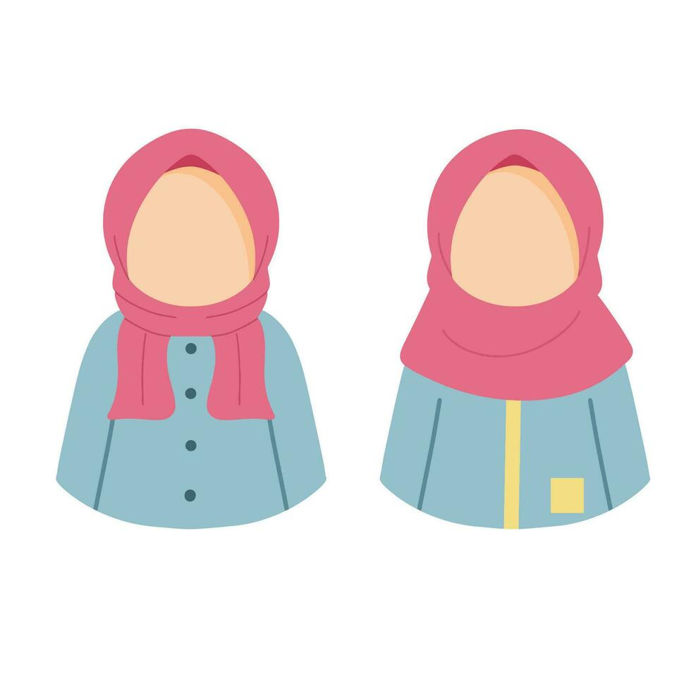 Illustration of a cute Muslim child. vector