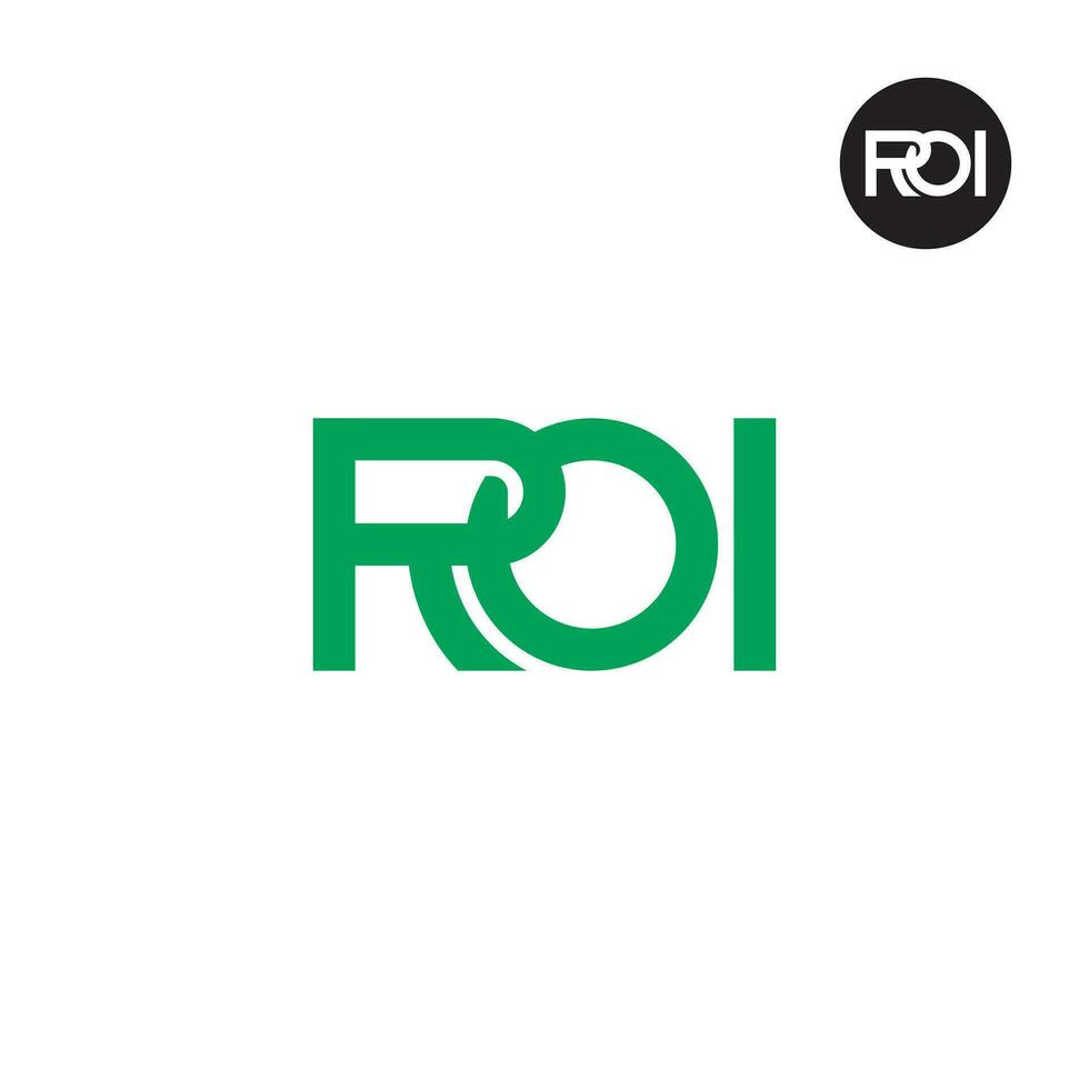 letra roi monograma logo diseño vector