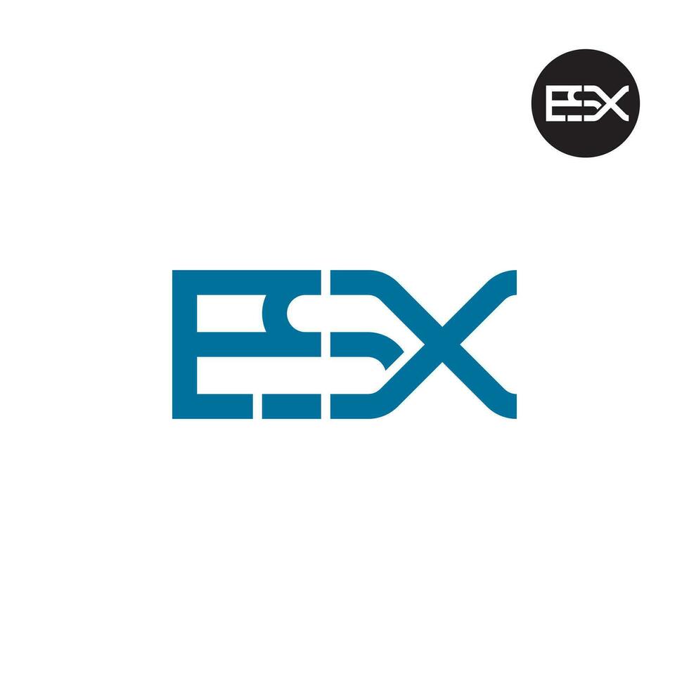 Letter ESX Monogram Logo Design vector