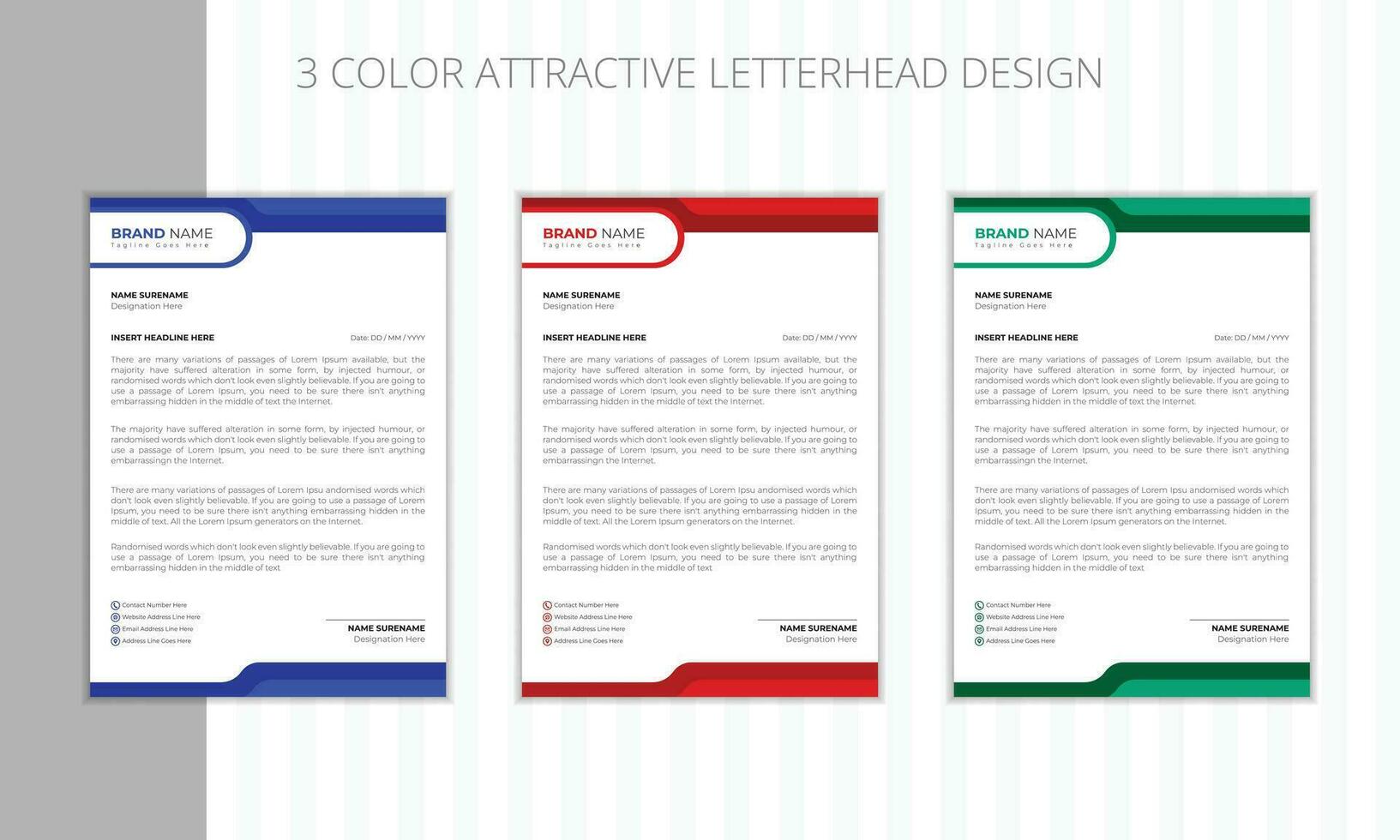 Modern letterhead design Template vector