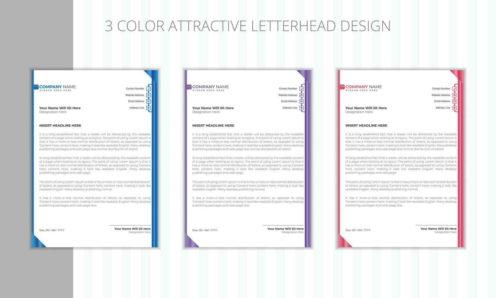 Abstract letterhead design vector template