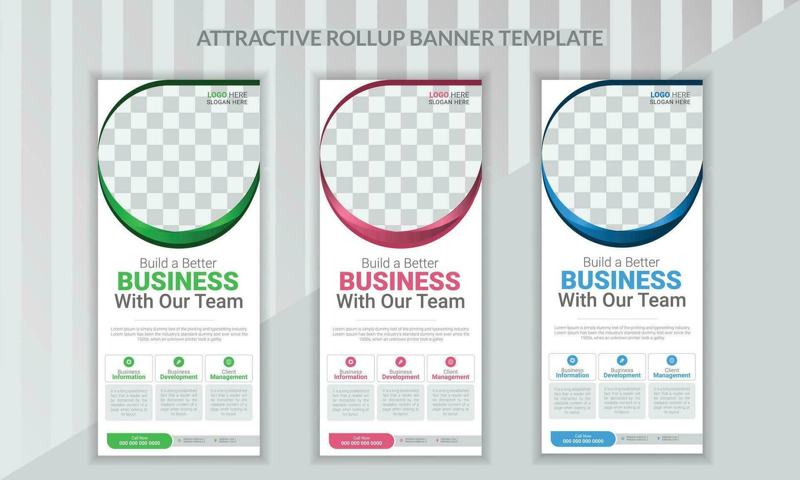 Creative and elegant Rollup Banner layout vector