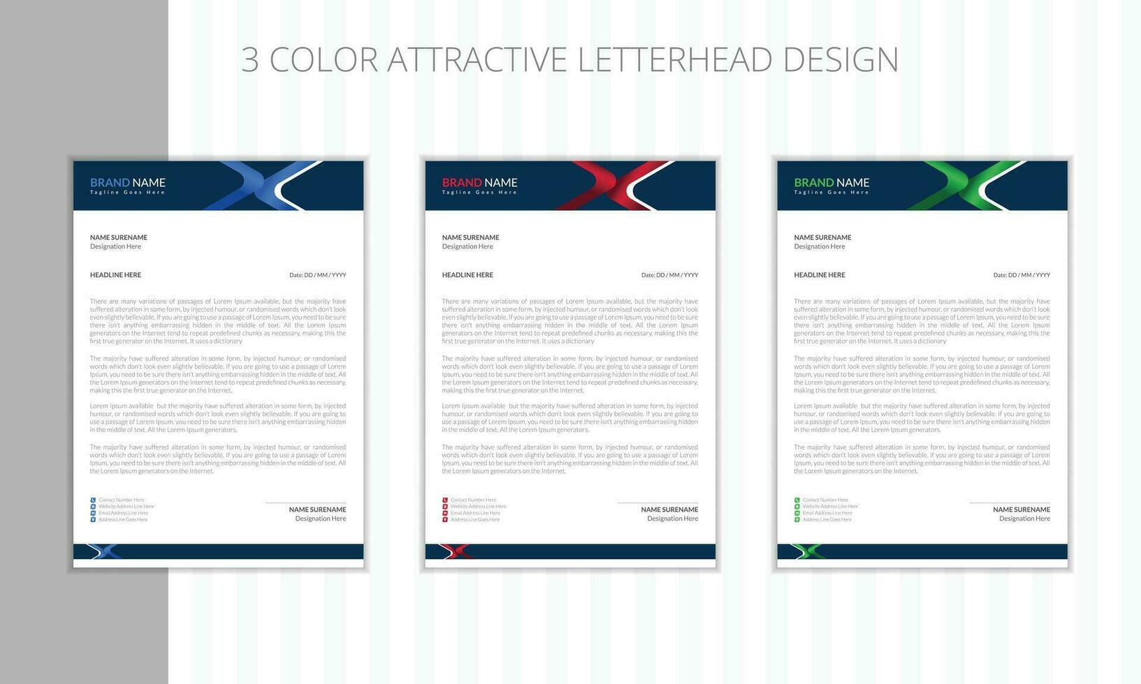 Company business letterhead design vector