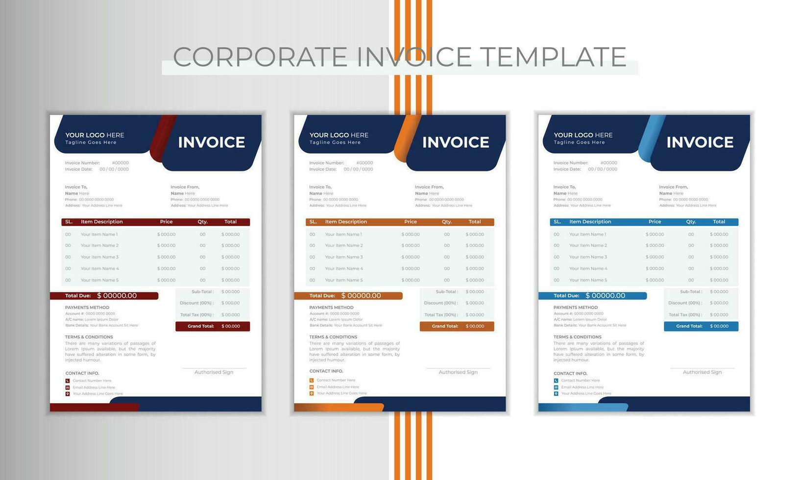 Invoice Design Template vector