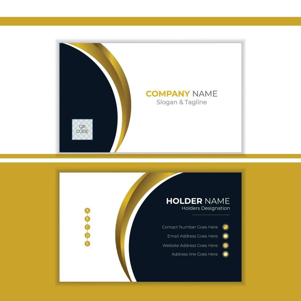 Attractive Company Business Card Vector Template Design