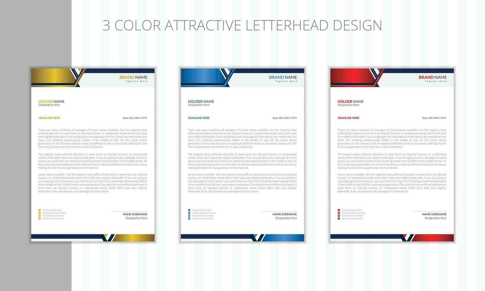 Stylish and simple business company letterhead vector