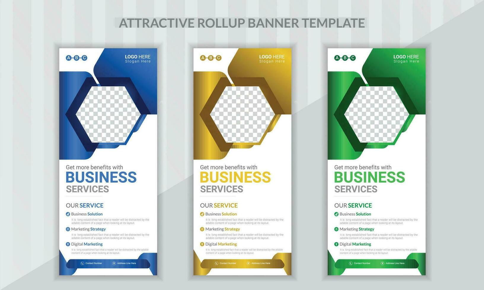Simple and minimal Rollup Banner design vector