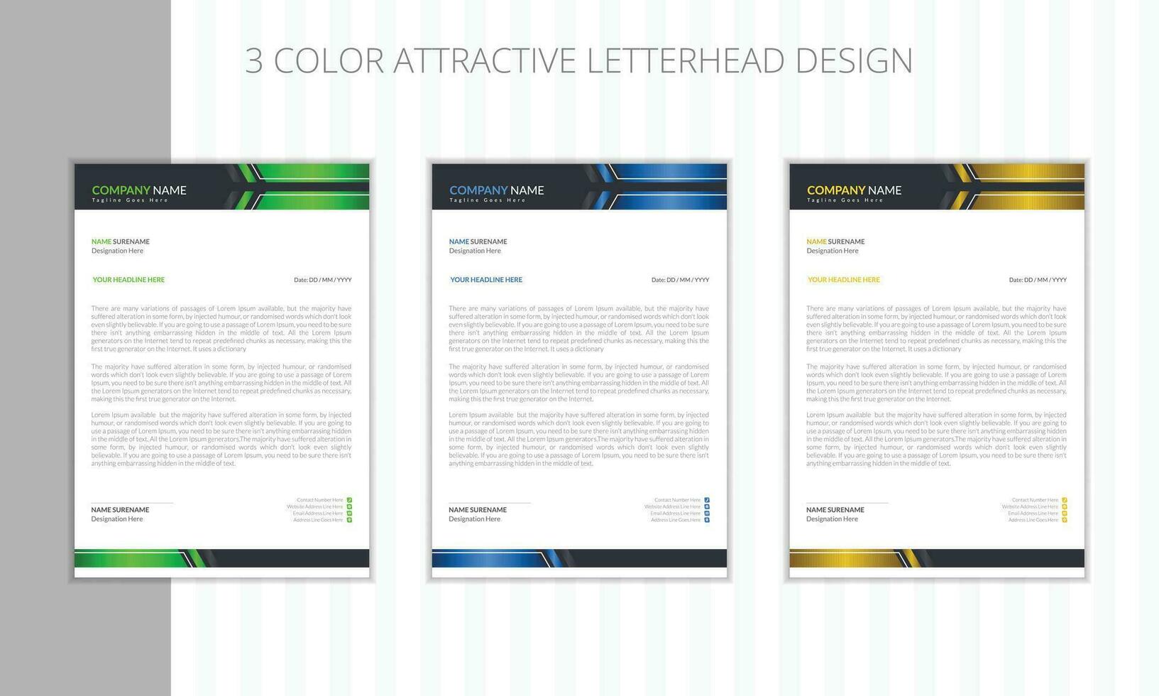 Modern letterhead design Template vector