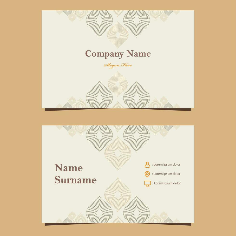 natural floral soft color business card template vector