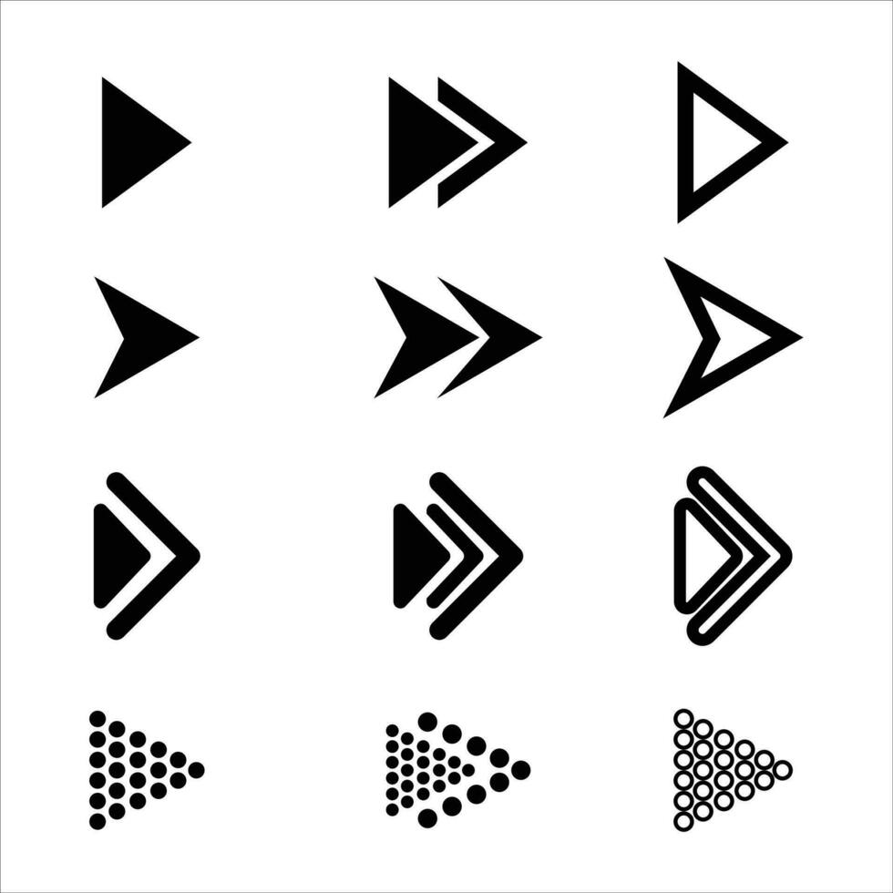vector ilustración de flecha íconos conjunto