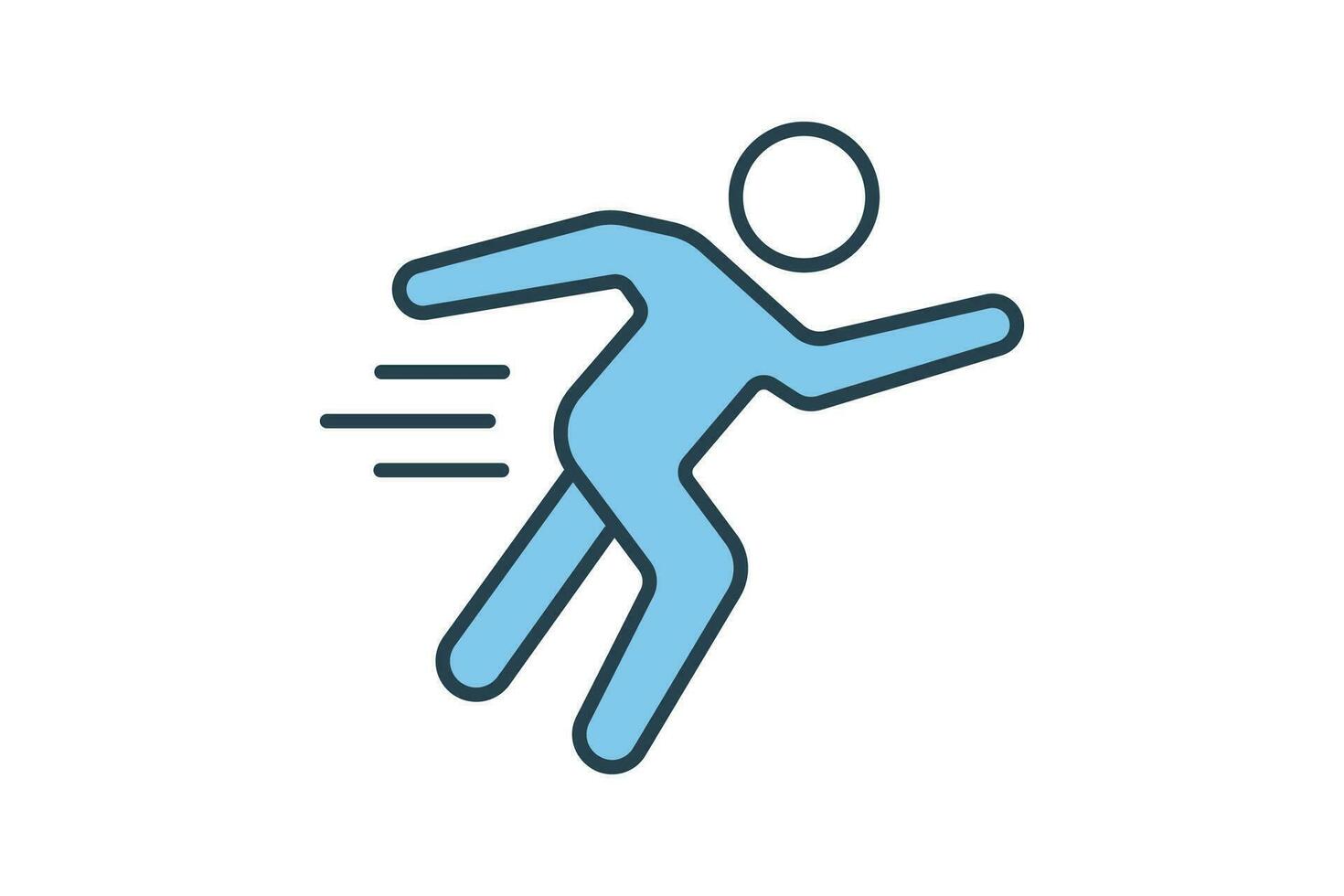 Running icon. People running. icon related to run, speed. suitable for web site, app, user interfaces, printable etc. Flat line icon style. Simple vector design editable