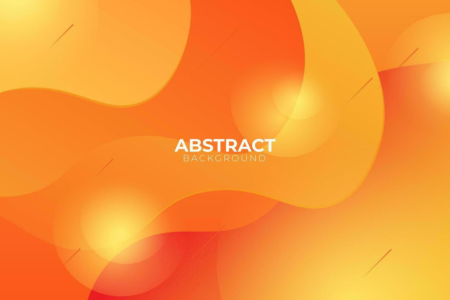 Orange background with dynamic abstract shapes vector