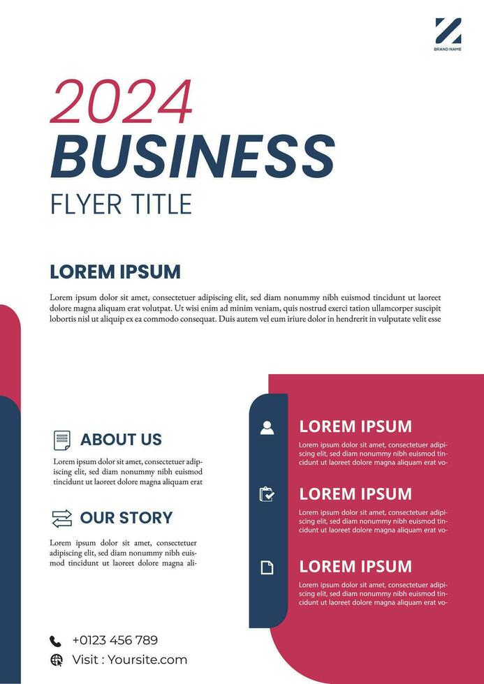 professional business flyer template vector concept