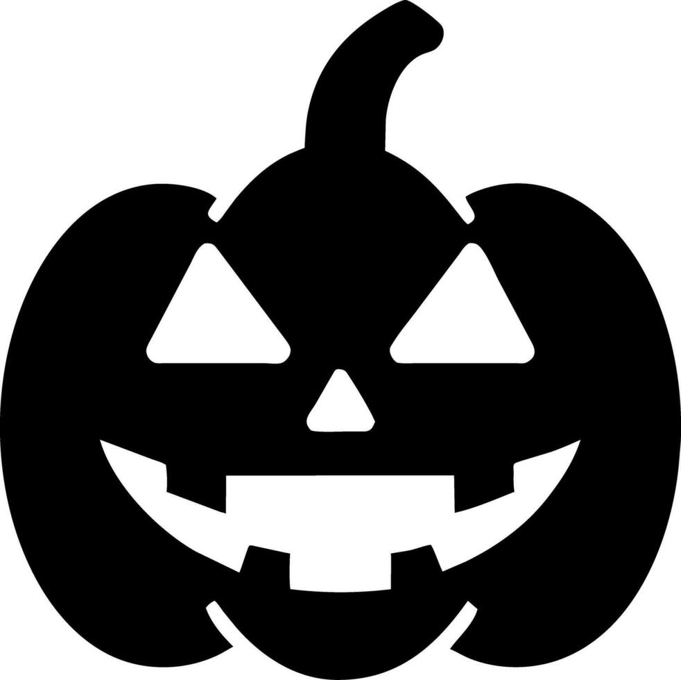 Silhouettes of Halloween pumpkin on a white background. Vector illustration.